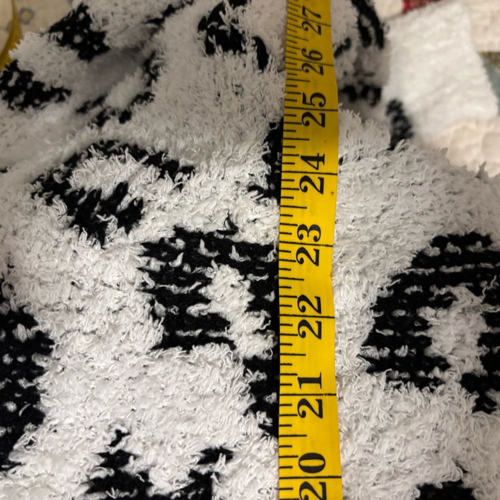 POL Black and White Leopard Print Sweater So So Soft Size M - Picture 4 of 5